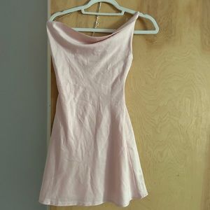 PINK SILK ONE SHOULDER ASYMETRICAL DRESS PRINCESS POLLY! Size 4!